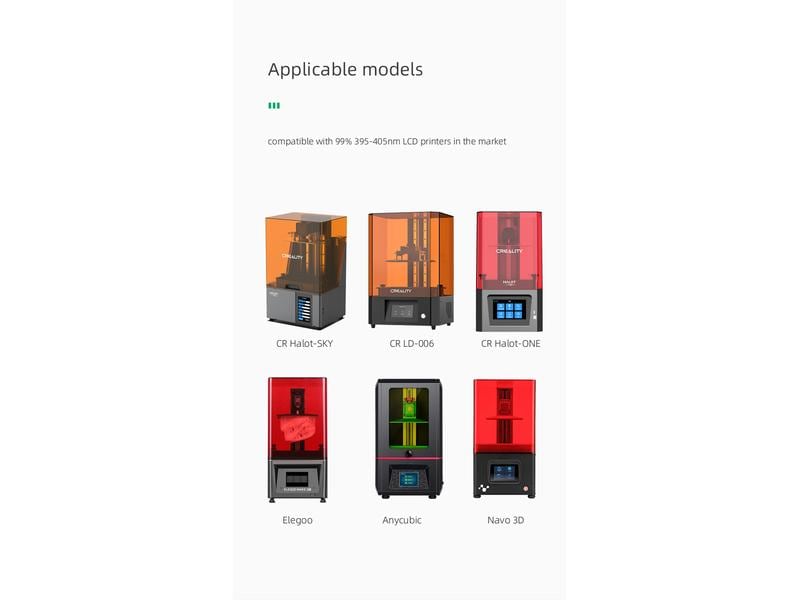 Creality Resin Plus 500 g, Himmelblau UV Resin für DLP / SLA 3D Drucker