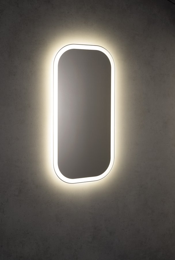 Sapho Manor spiegel met afgeronde hoeken en led verlichting 50x100cm