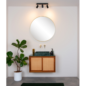 Lucide LENNERT plafondspot badkamer LED dimb. GU10 3000K IP44 Zwart