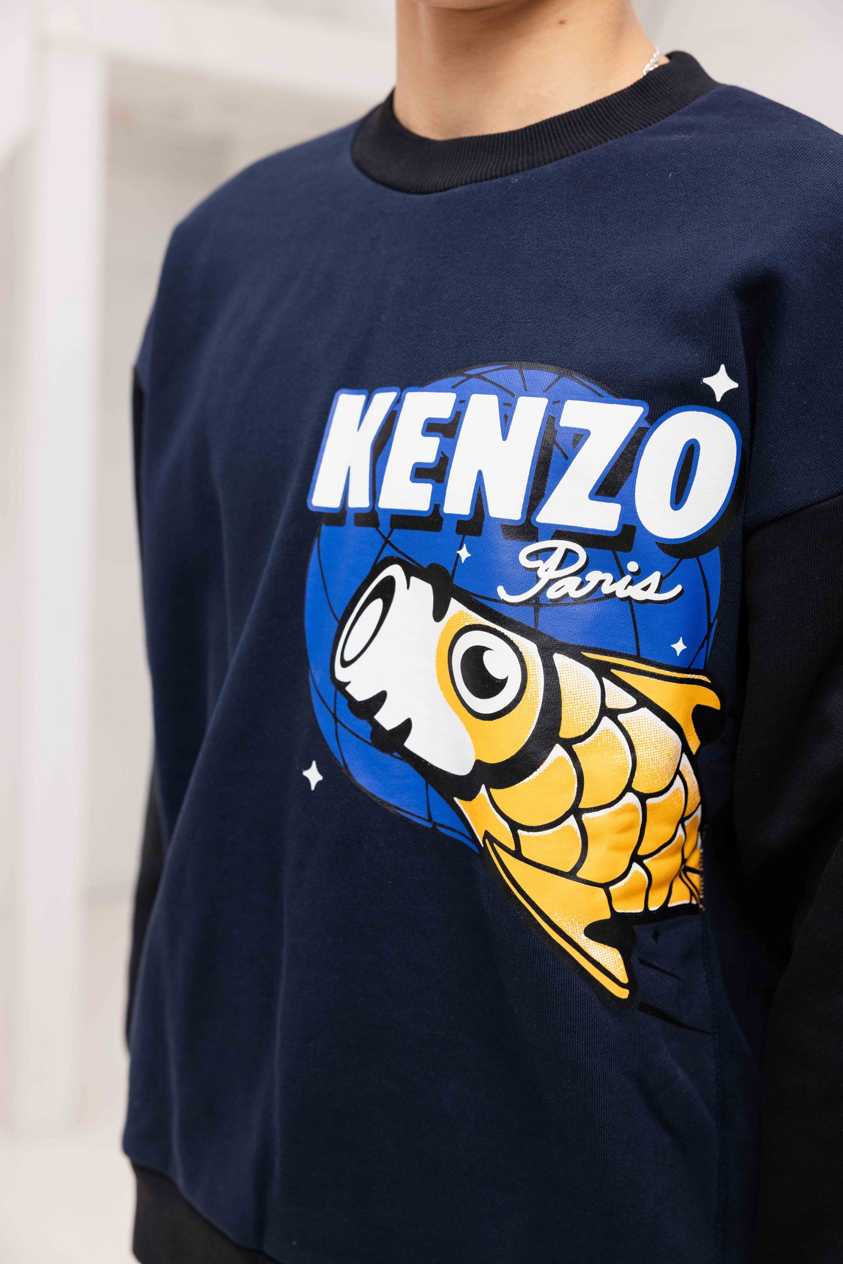 Kenzo Cosmic Fun Sweater Kids Donkerblauw