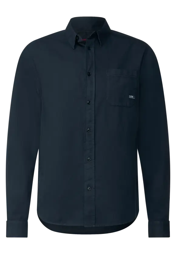 Baumwoll Twillhemd - diver blue