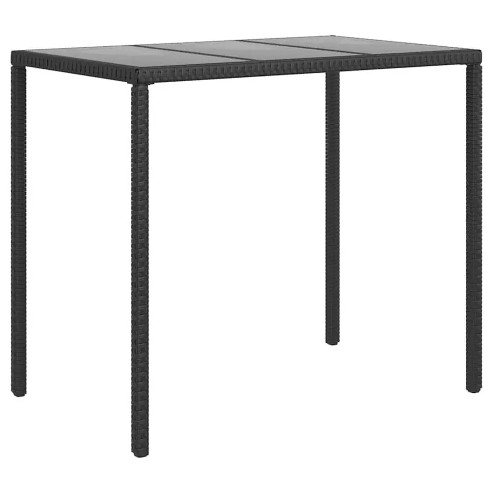 vidaXL - Tuinset - Zwart - Poly rattan - 6 stuks - Met kussens