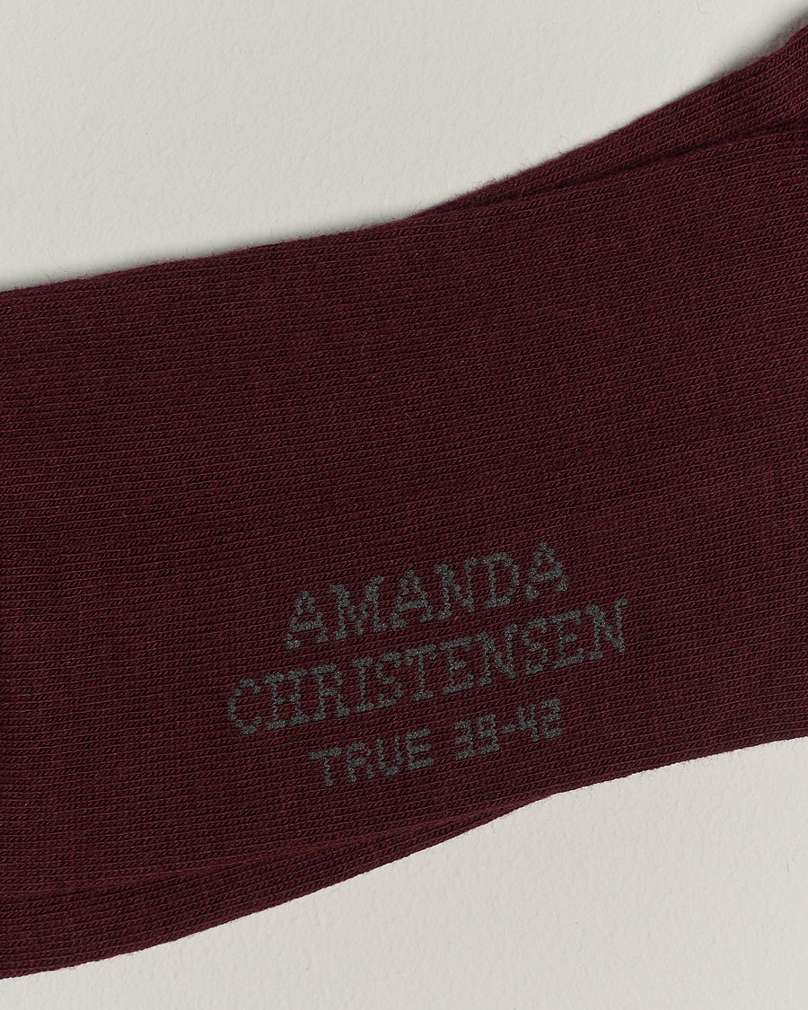Amanda Christensen 3-Pack True Cotton Socks Bordeaux