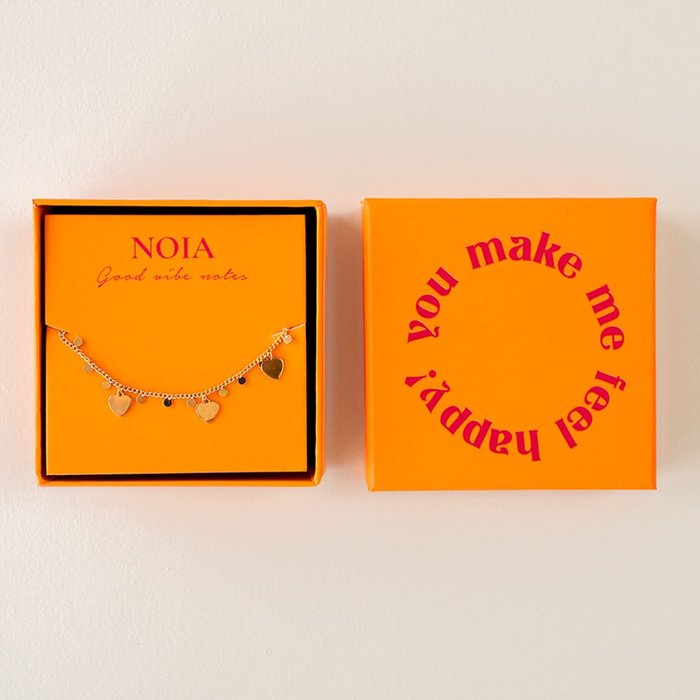 Noia Jewellery | Armband hartje | Goudkleurig