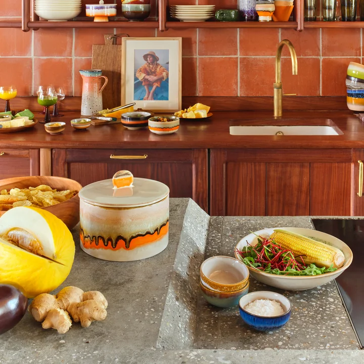 HKliving - 70's Keksdose 1,65 l, tide