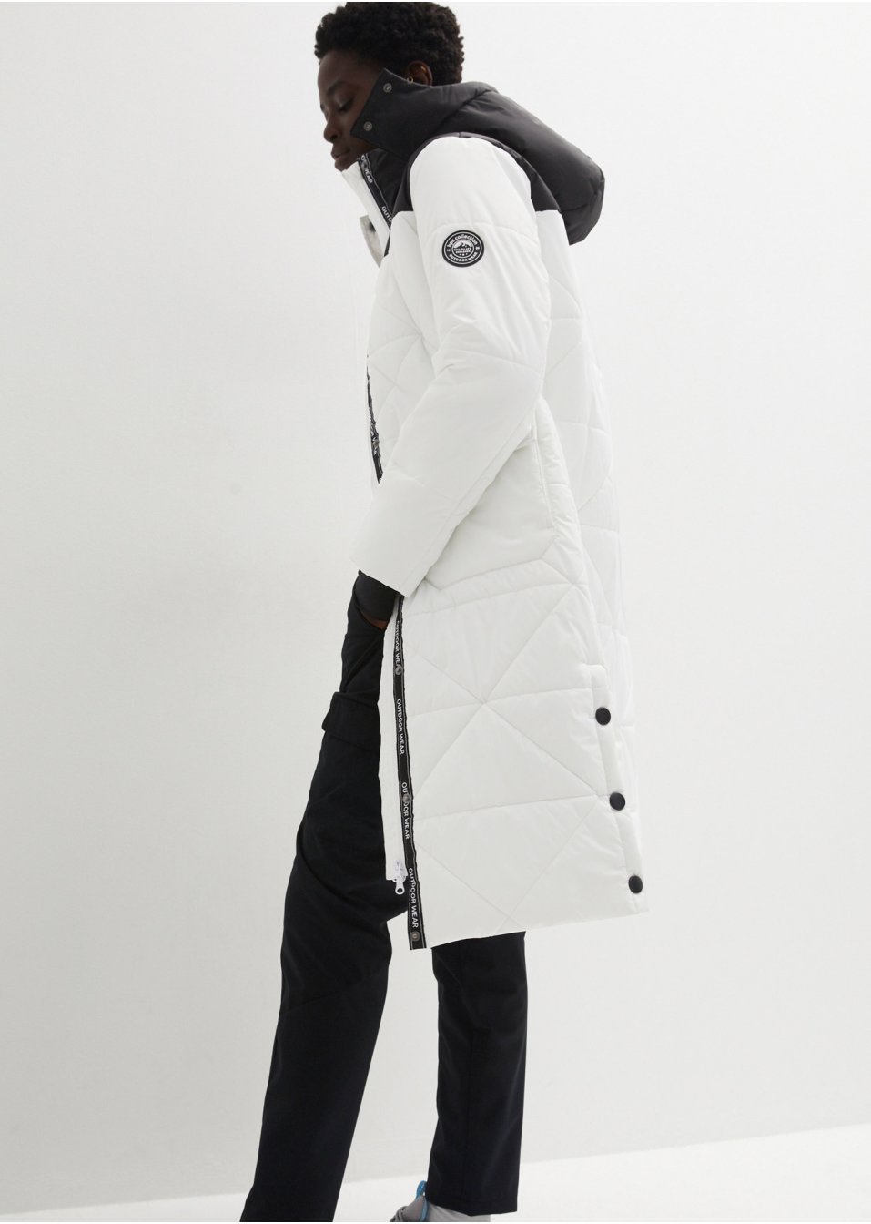 Manteau outdoor imperméable avec boutons sur le côté