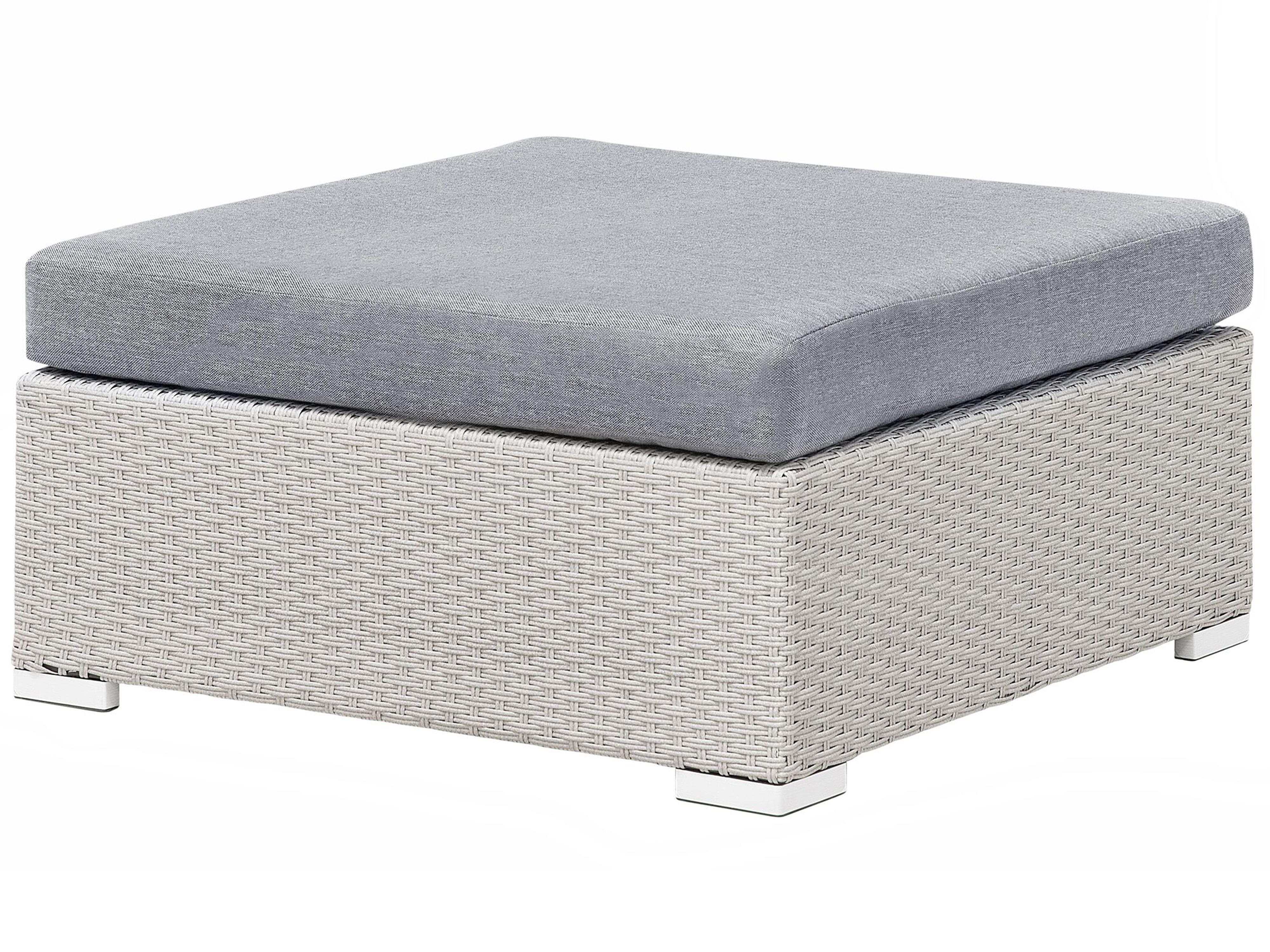 Tuin hoekloungeset met tafel 4-zits SANO II linkszijdig modulair PE rotan Lichtgrijs
