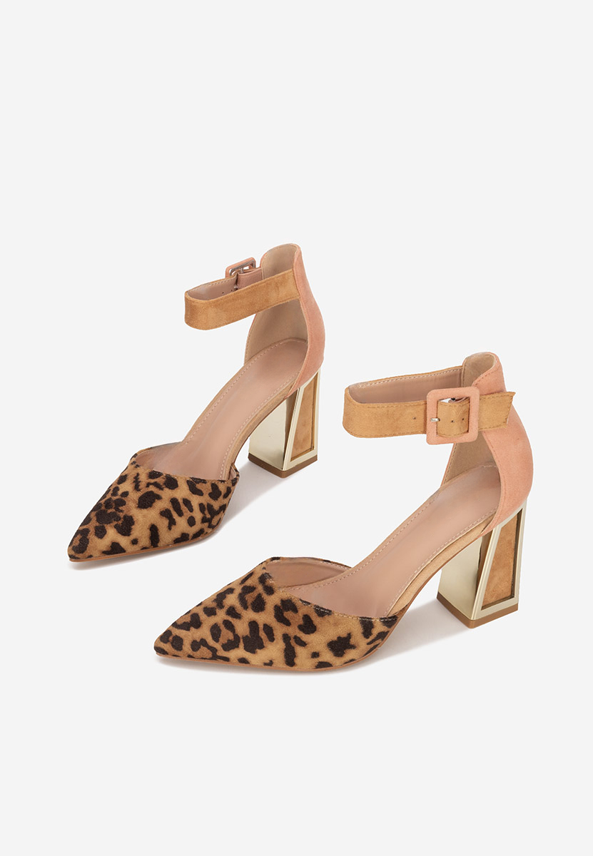 Chaussures à talon épais leopard Rebecka