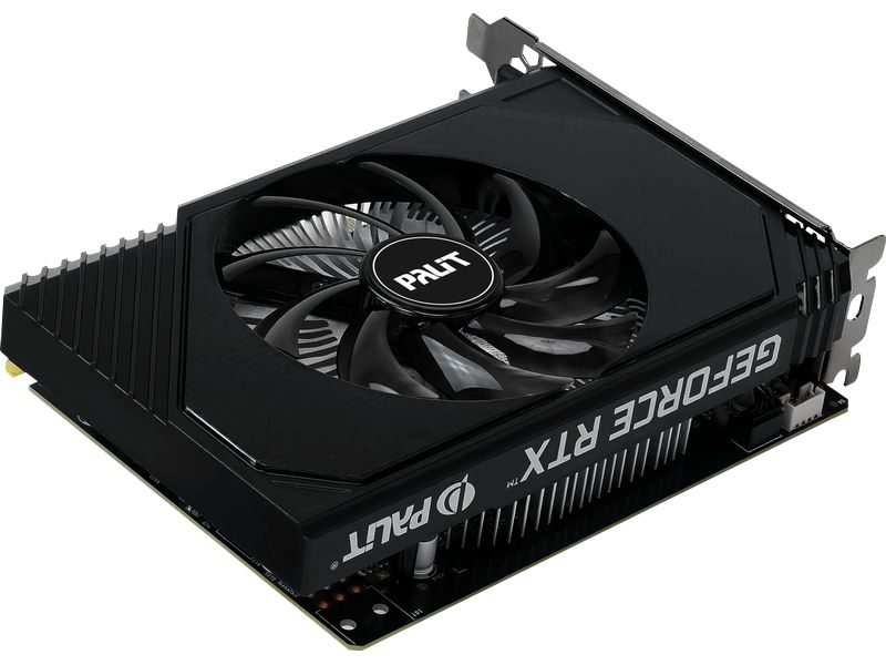 Palit Grafikkarte GeForce RTX 3050 StormX 6 GB Gamer-Grafikkarte mit 6 GB GDDR6-Speicher, ermöglicht Auflösungen bis zu 8k