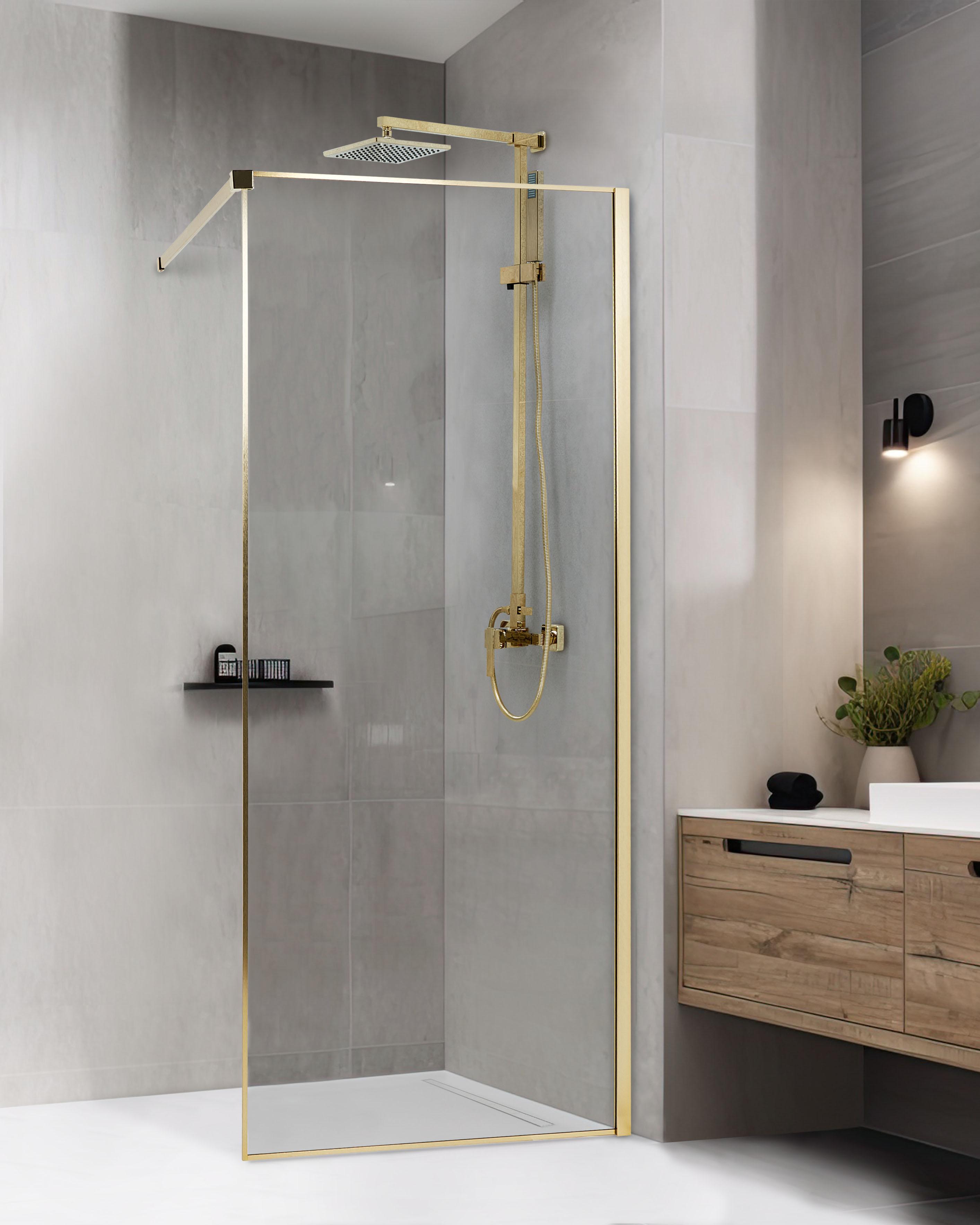 Douchescherm WASPAM 80 x 190 cm Goud