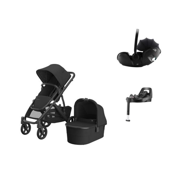 UPPAbaby VISTA V3 Kinderwagen 4-in-1 - Dillan | Britax Römer Baby-Safe Pro Autostoeltje | Britax Römer Vario Base 5Z