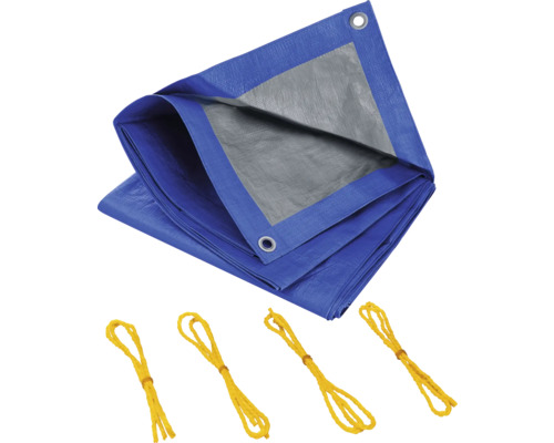 Geweven zeildoek, universeel zeildoek, 140 g/m², zilverblauw, 2 x 3 m