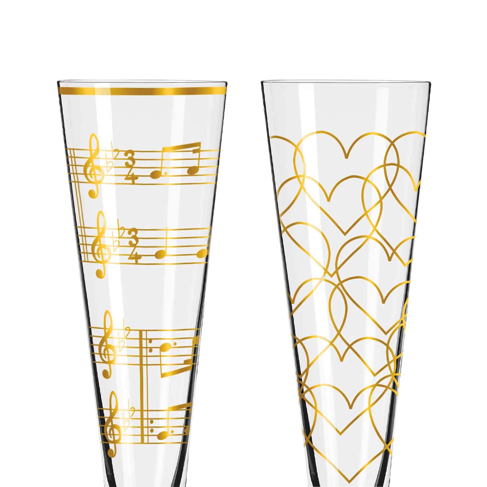 Ritzenhoff Champagnergläser Goldnacht 205 ml 2er Set