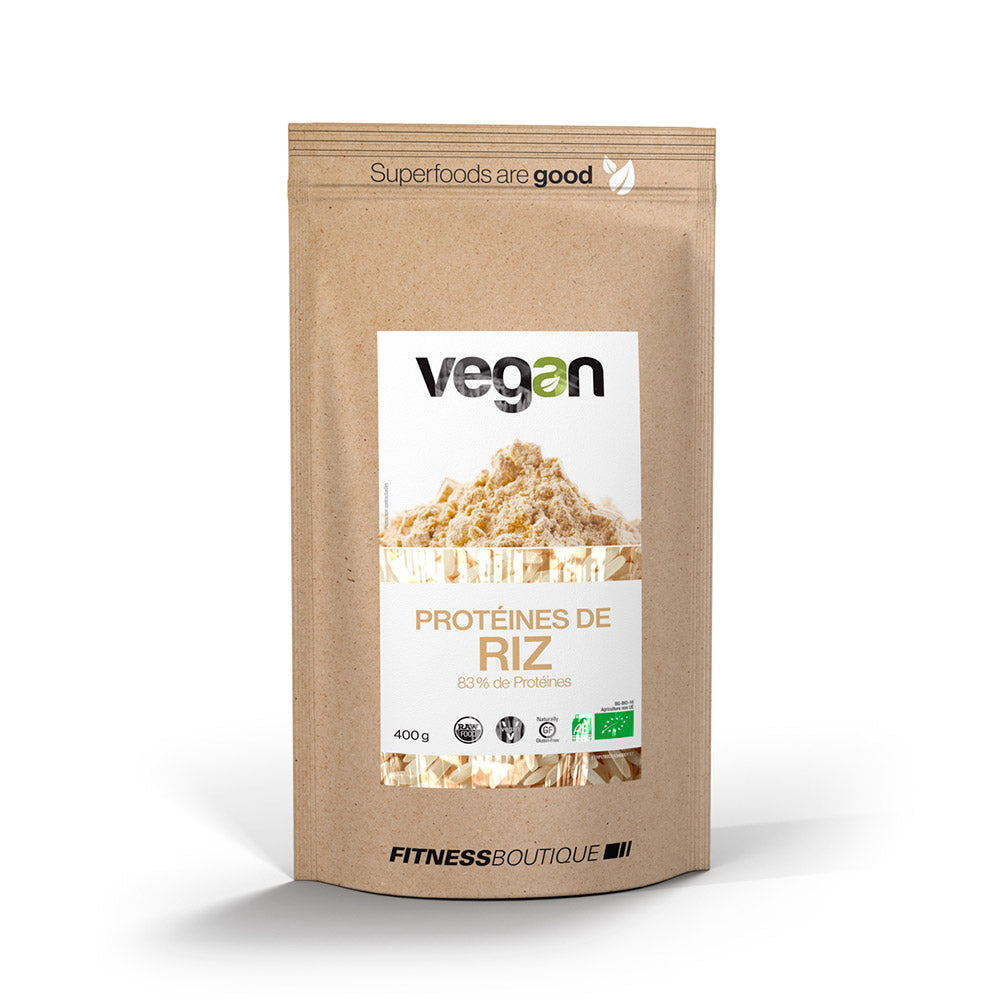 FITNESSBOUTIQUE VEGAN Proteines de Riz 83 % Cru et BIO