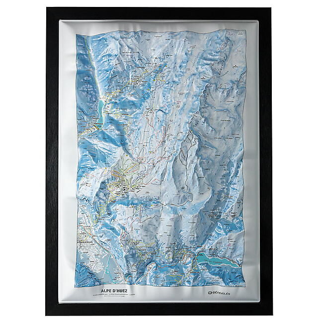 CARTE EN RELIEF DES PISTES ALPE D HUEZ
