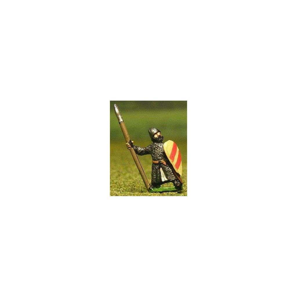 Late Medieval: Isleman / Galloglaich in Mail Coat with Kite Shield & spear