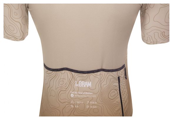 Maillot Manches Courtes LeBram Grand Ballon Beige Sable Coupe Ajustée