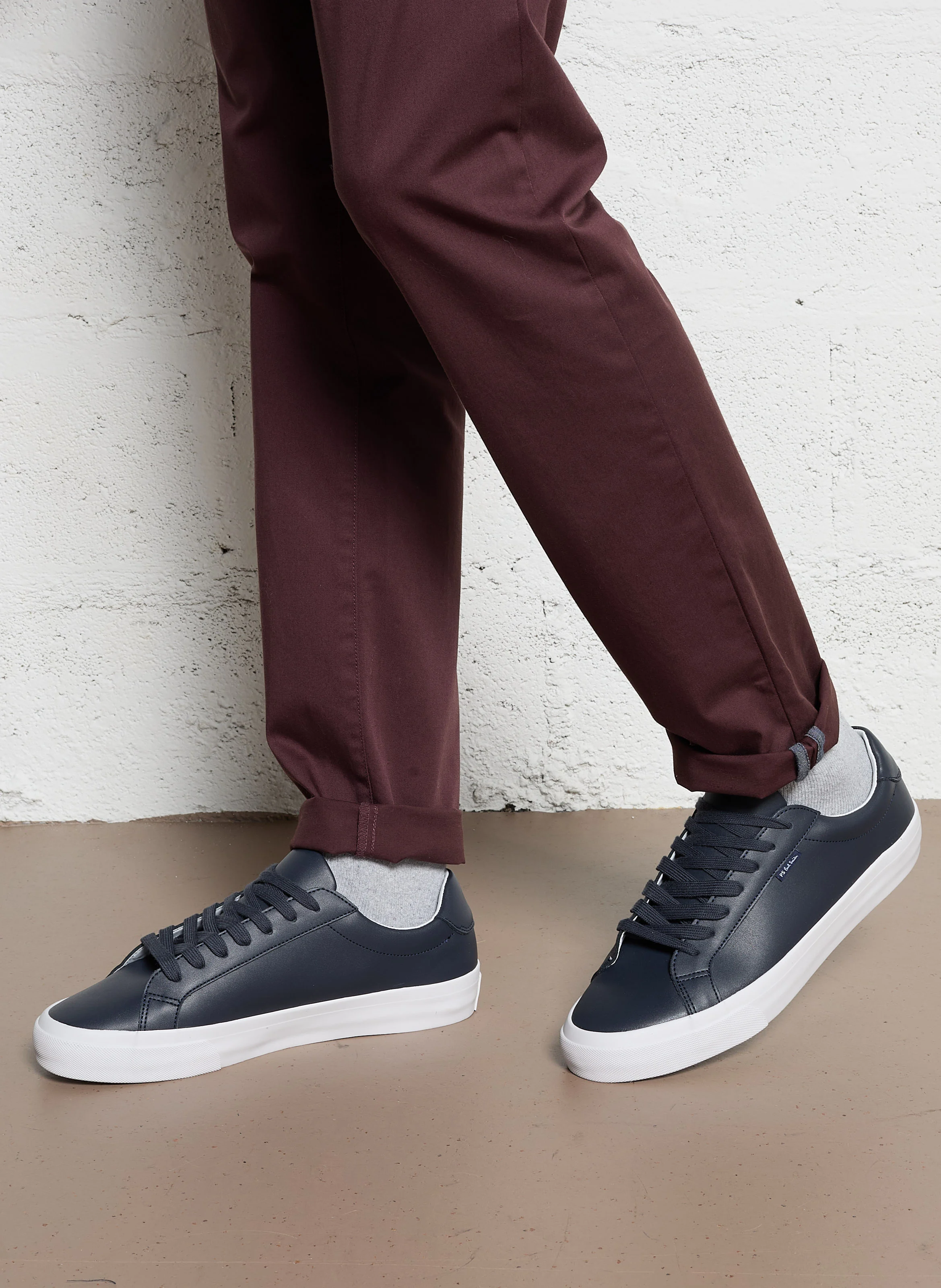 Baskets basses en cuir | Bleu