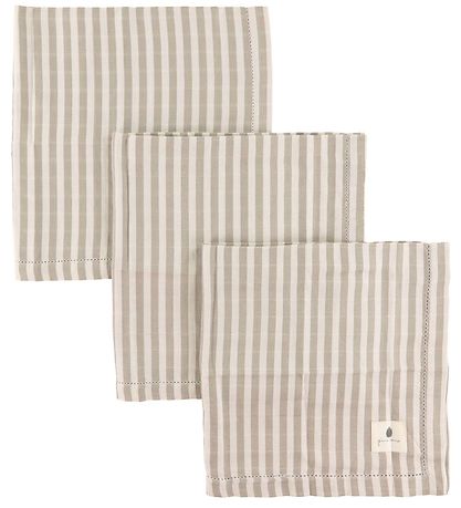 Pine Cone StofBlå - 3-pak - 70x70 cm - Edith - Mushroom Stripe