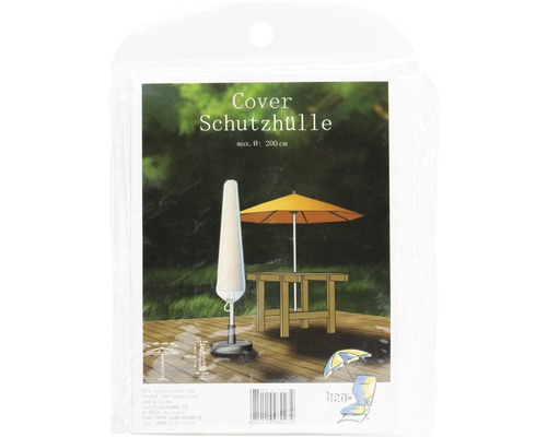 Beschermhoes voor parasol Ø 180 - 200 cm transparant