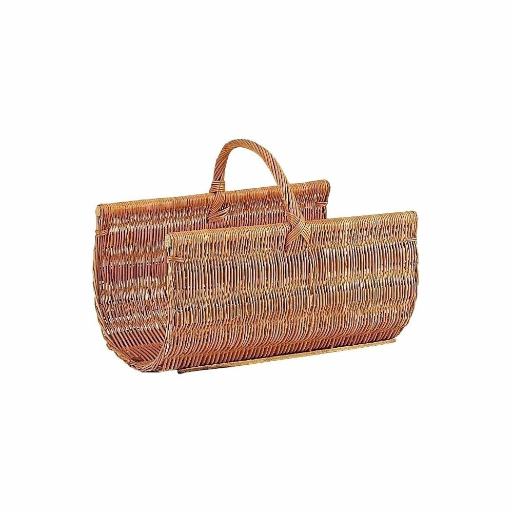 Panier à bûches en osier buff