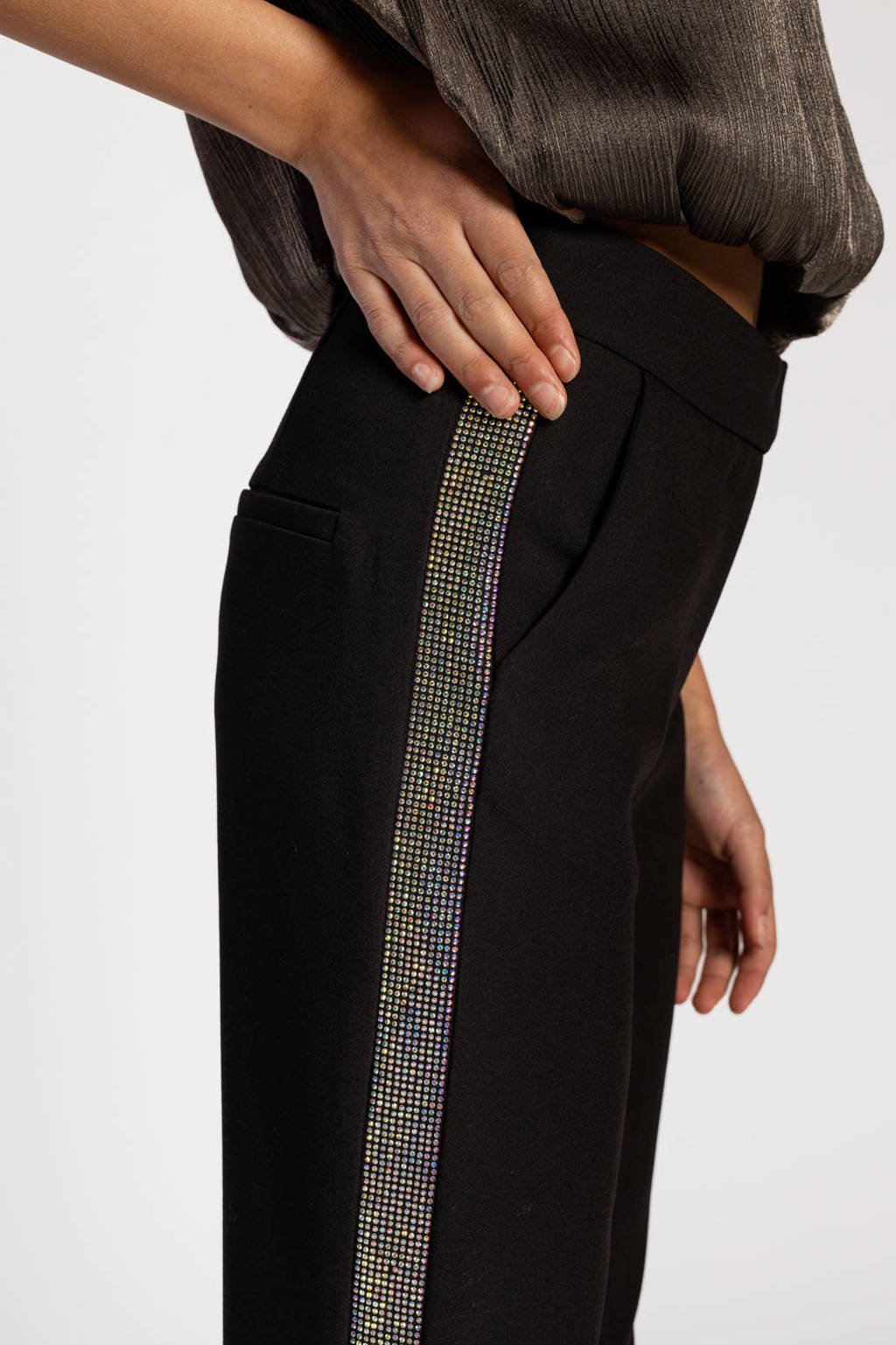 AI&KO straight casual broek zwart
