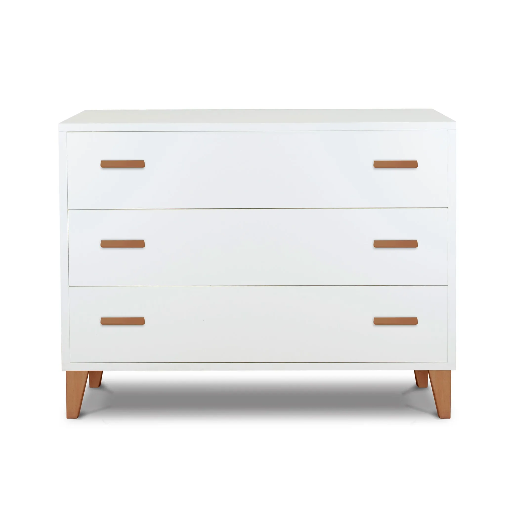 Pali Design Bureau 3 Tiroirs Caravaggio - Blanc  Noyer