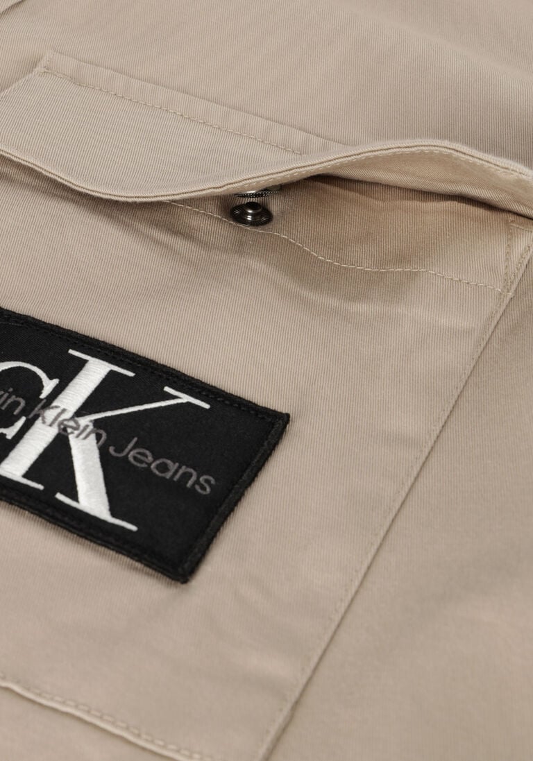 CALVIN KLEIN taupe calvin klein overshirt utility shirt