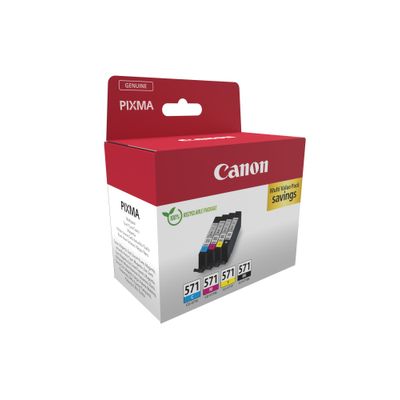 Canon CLI-571 - Pack de 4 - noir, cyan, magenta, jaune - cartouche d'encre originale