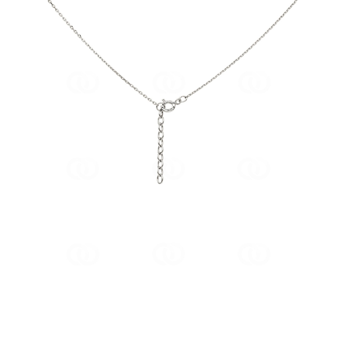Collier 925 Silber rhodiniert mit Zirkonia schwarz / weiss 43cm