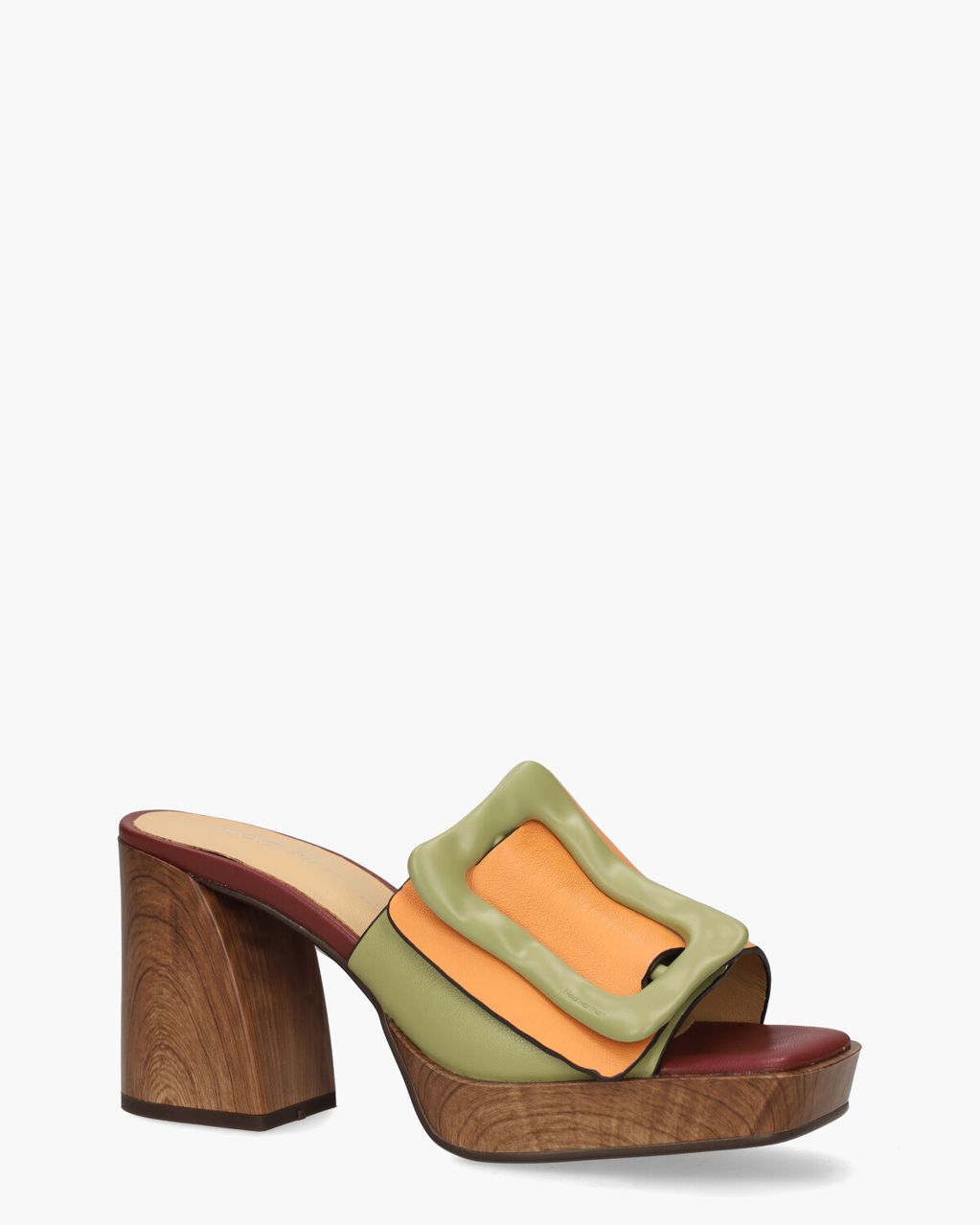 Noa Harmon Eden Oranje/Groen Damesslippers
