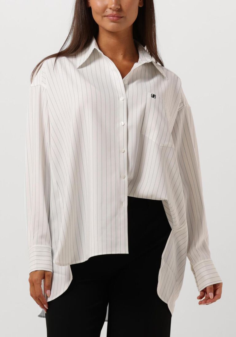 witte dante6 blouses krijtstreep oversized blouse