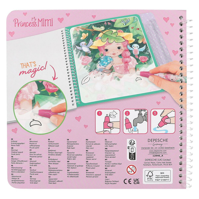 Princess Mimi - Aqua Magic - Malbuch mit Wasserstift