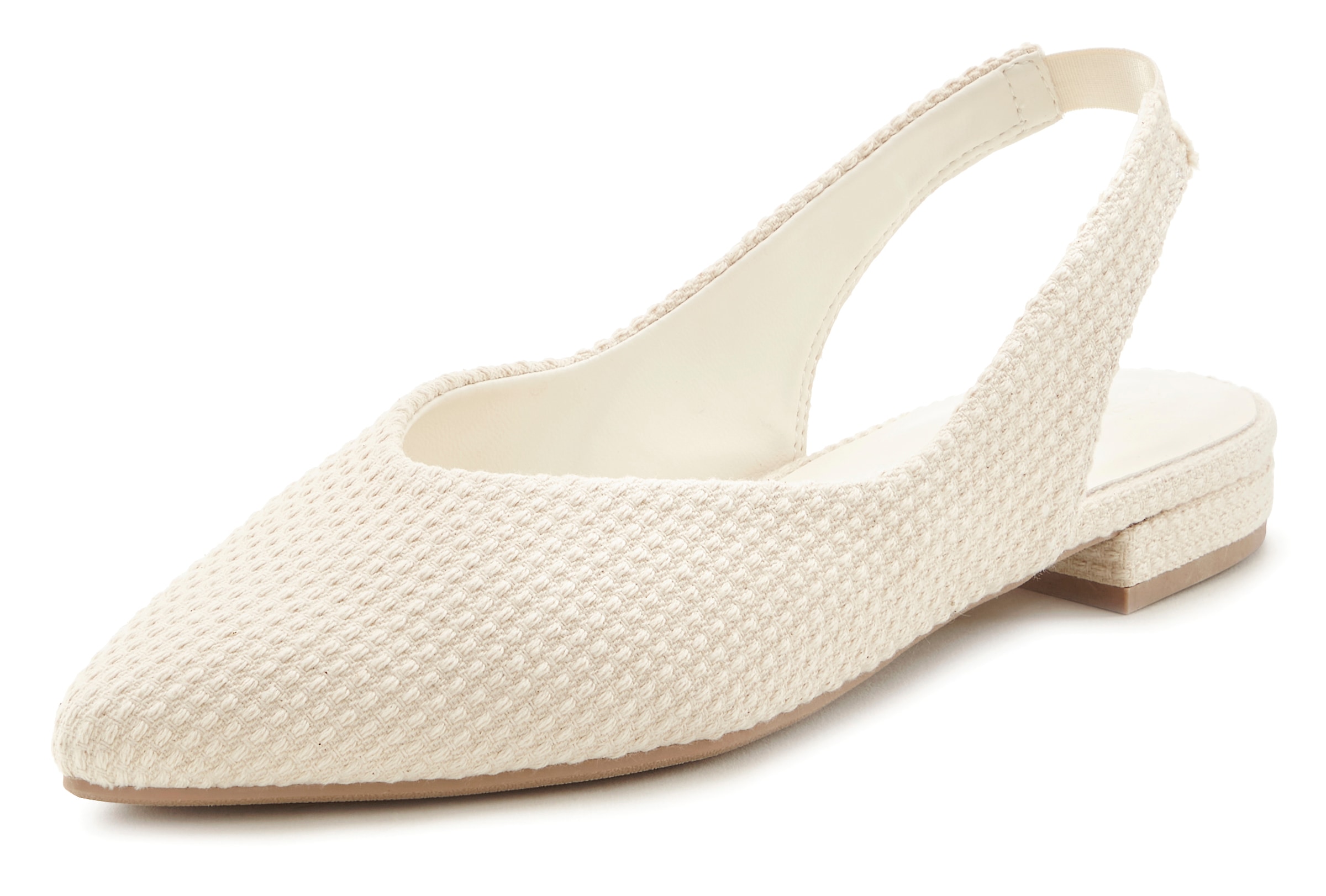 LASCANA Ballerina »Sling-Ballerina, Sandale,«  mit elastischem Riemchen aus Textil VEGAN