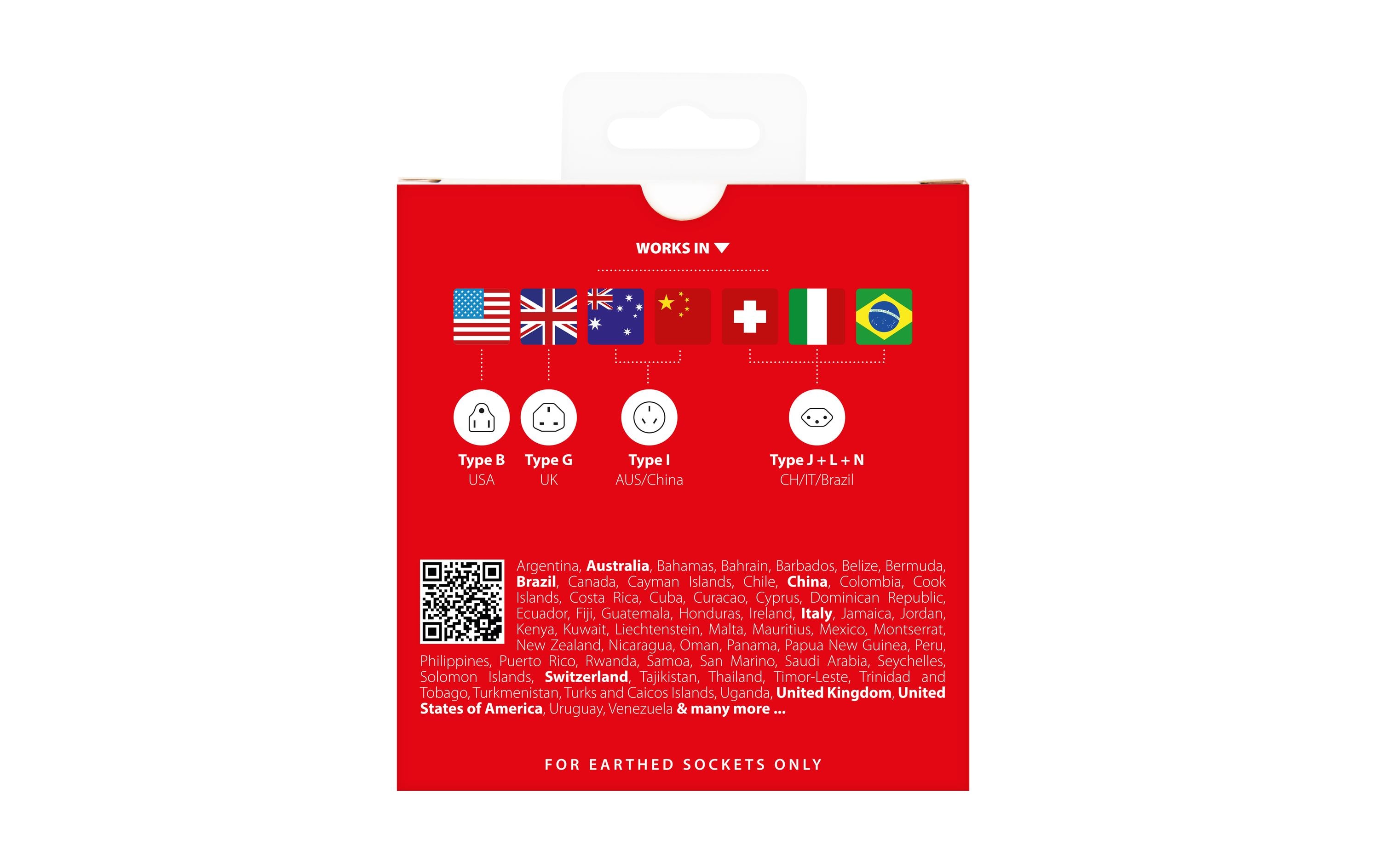 Weltreiseadapter PROKompakter 3-poliger Weltreiseadapter