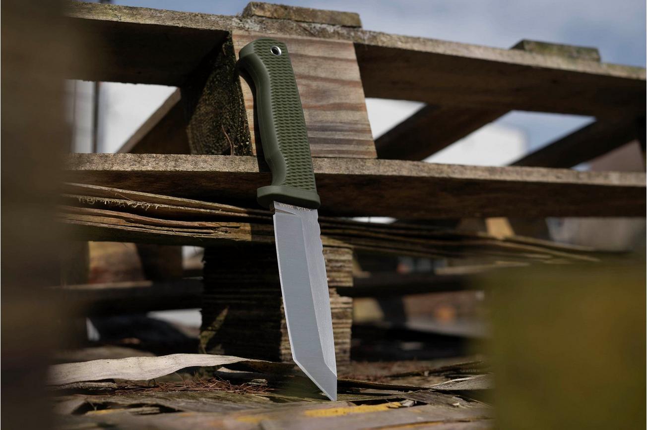Demko Knives FreeReign AUS10A Tanto FR-10A-TOD OD-Green Rubber, outdoormes