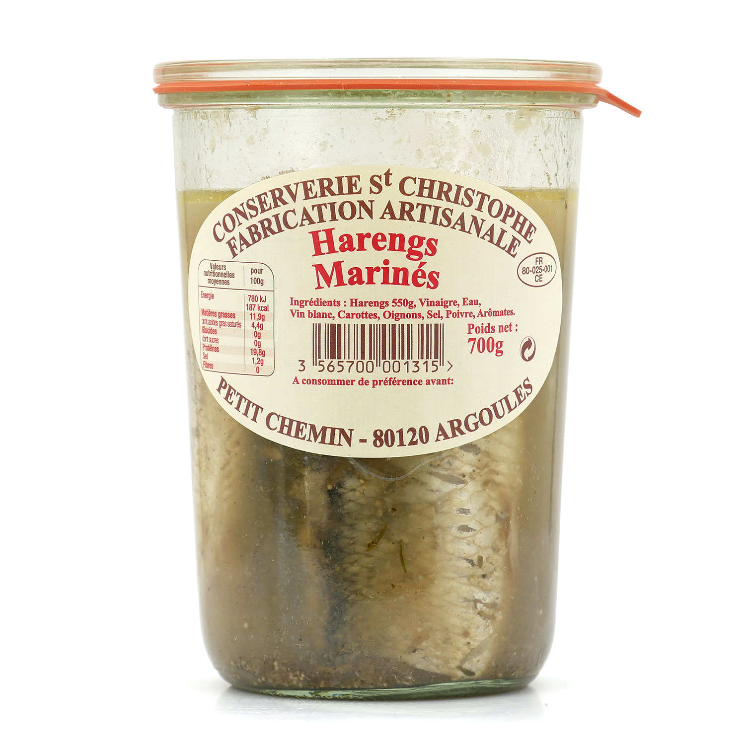 Harengs marinés