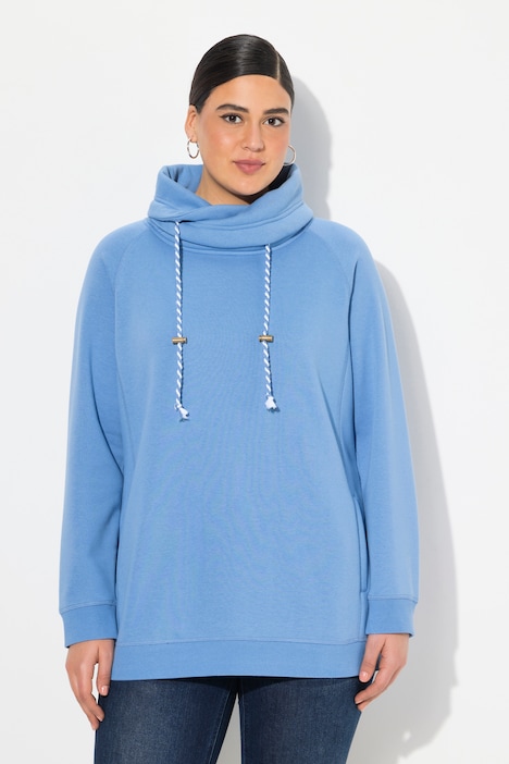 Sweatshirt, weiter Stehkragen, Taschen, Raglan-Langarm