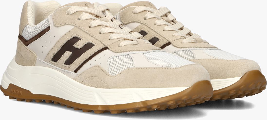 beige hogan lage sneakers hyperlight allacciato h