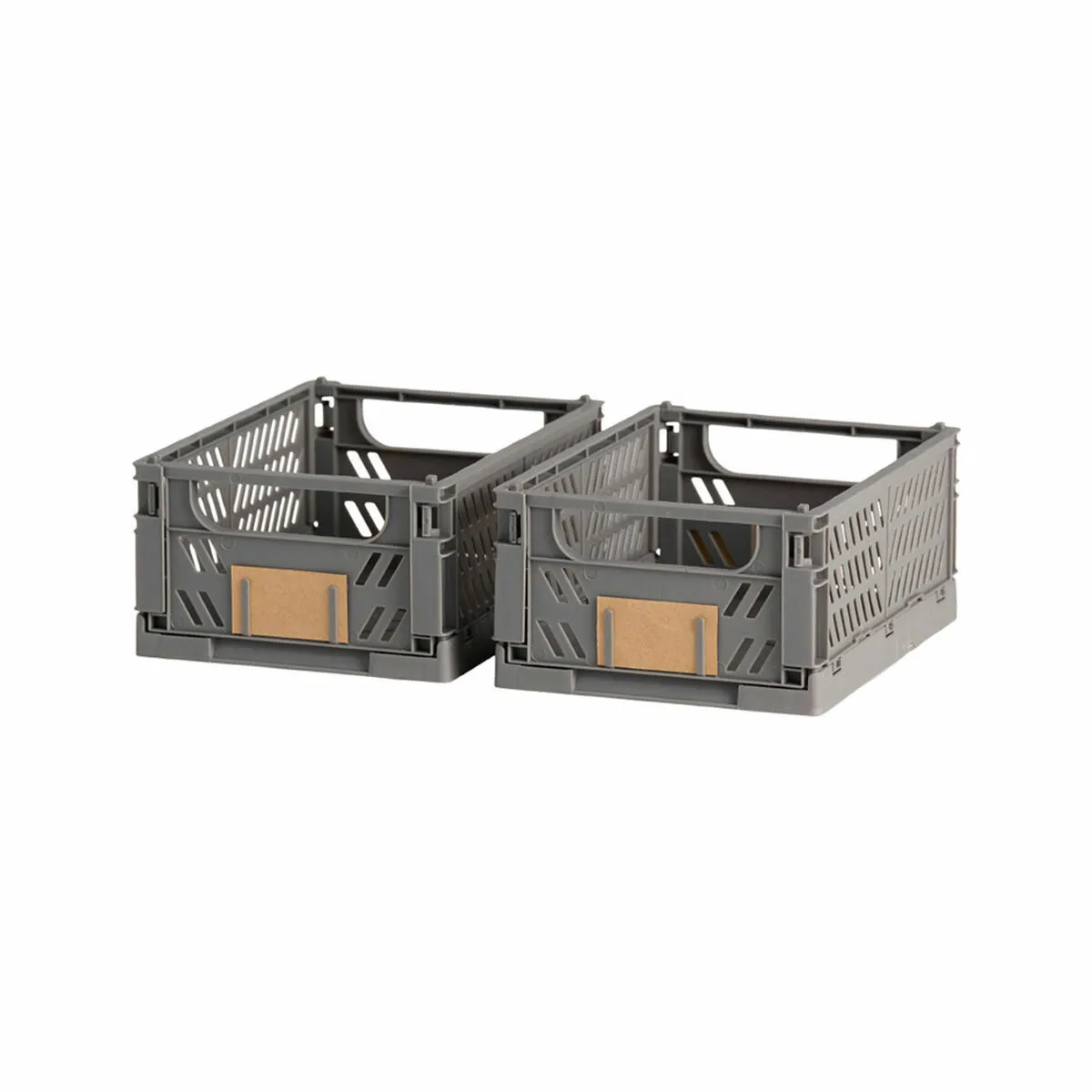 Jeu de caisses de rangement BigBuy Home - Gris foncé