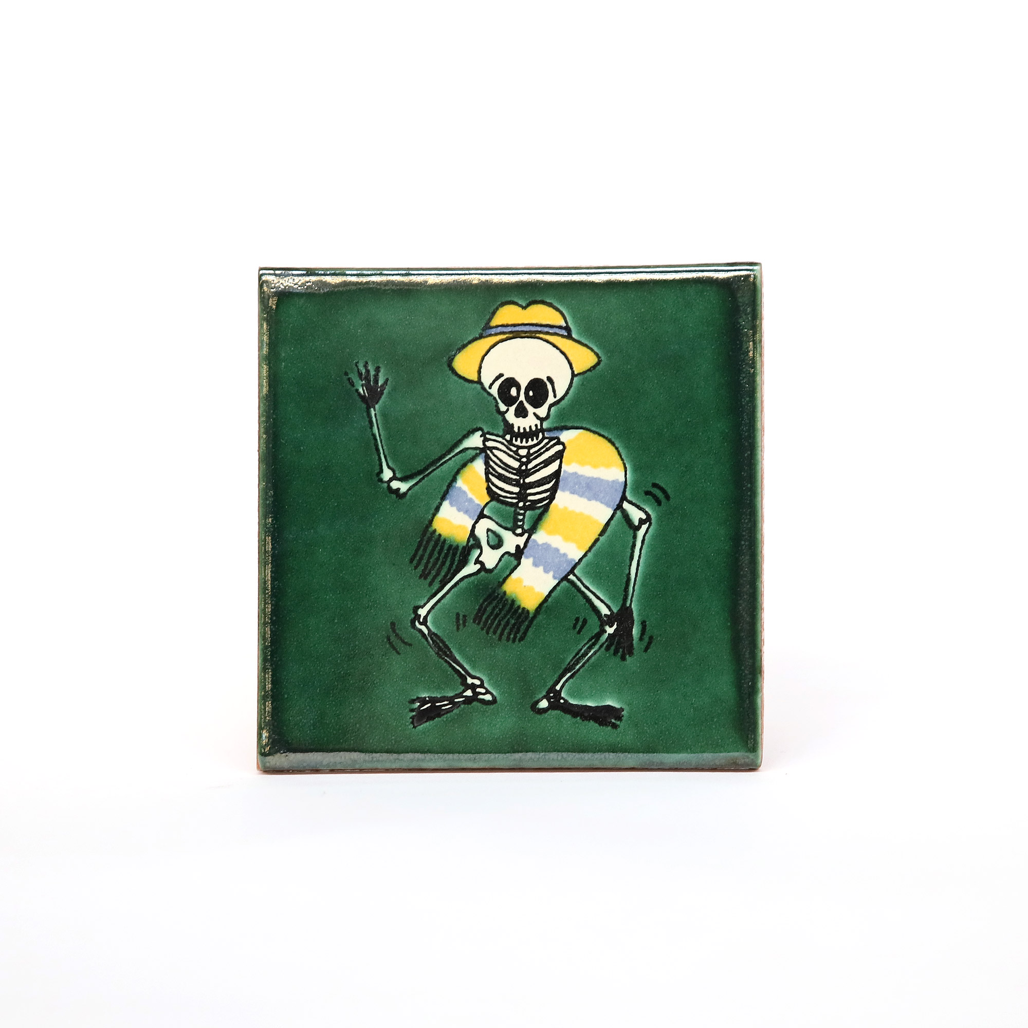 Keramikfliese 'Amigo', grün, B 10 cm, L 10 cm, H 0,5 cm von fischer's lagerhaus