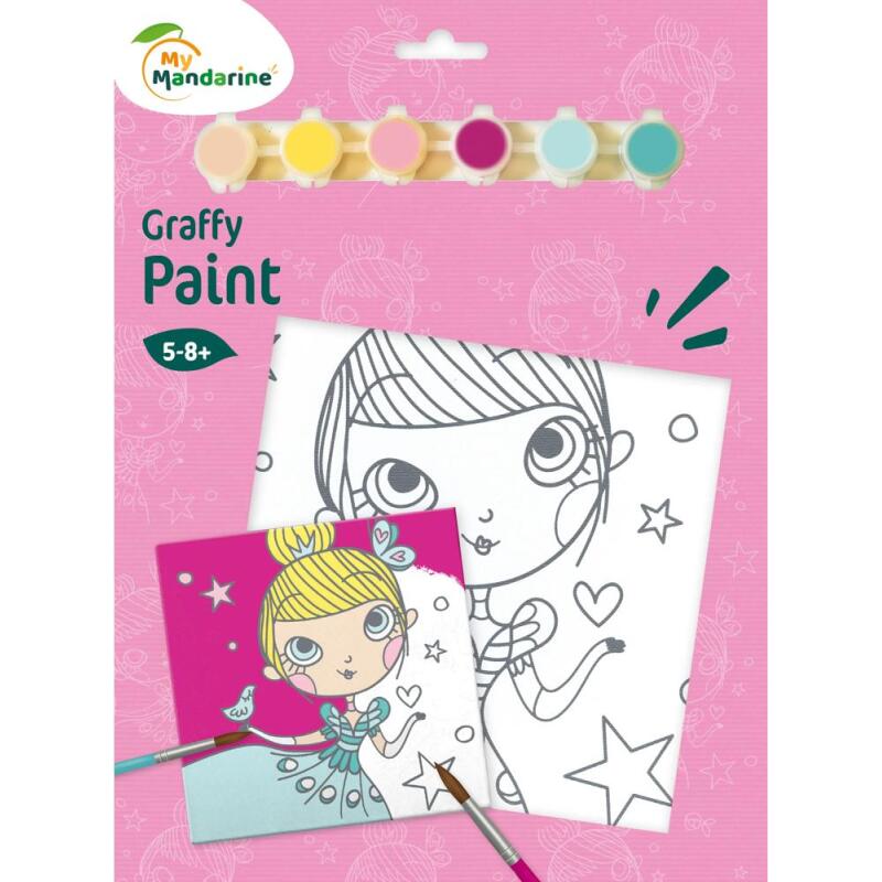 Graffy Paint, Princesse, 20x20 cm - Rose