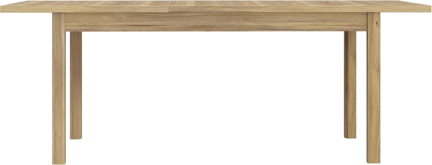 Forte Saitama Esstisch 160, moderner Esszimmertisch, ausziehbar, Holzwerkstoff, Mauvella Eiche Holzdekor, 160,4 cm (207 cm) breit x 76,6 cm hoch x 90 cm tief