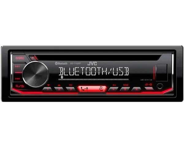 JVC KD-T702BT - Bil - CD-modtager - in-dash - Single-DIN - 50 watt x 4