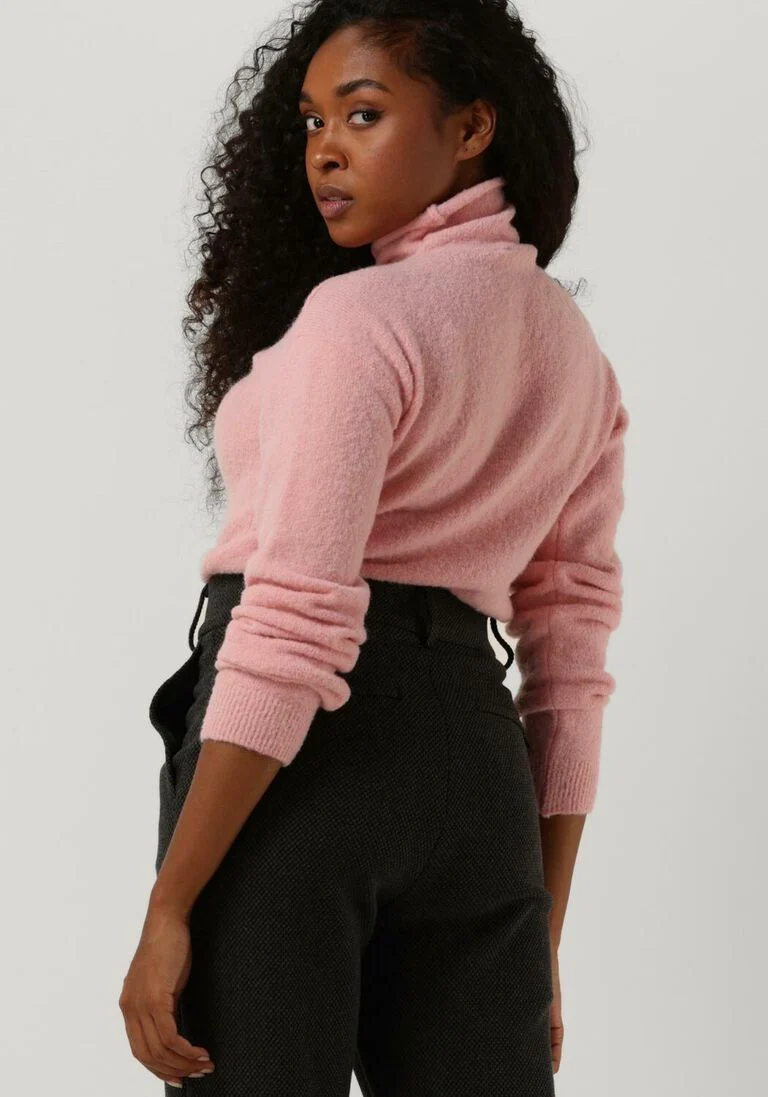 VANILIA lichtroze vanilia trui prosecco turtle neck