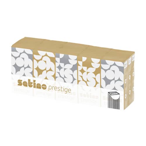 Mouchoirs paquets blancs 4 plis 21 x 21 cm Satino Prestige Wepa