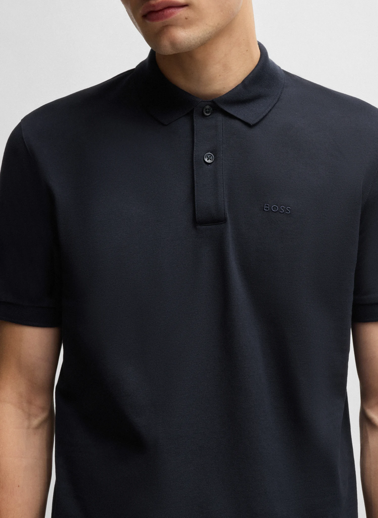 Polo regular-fit en coton bio| Bleu