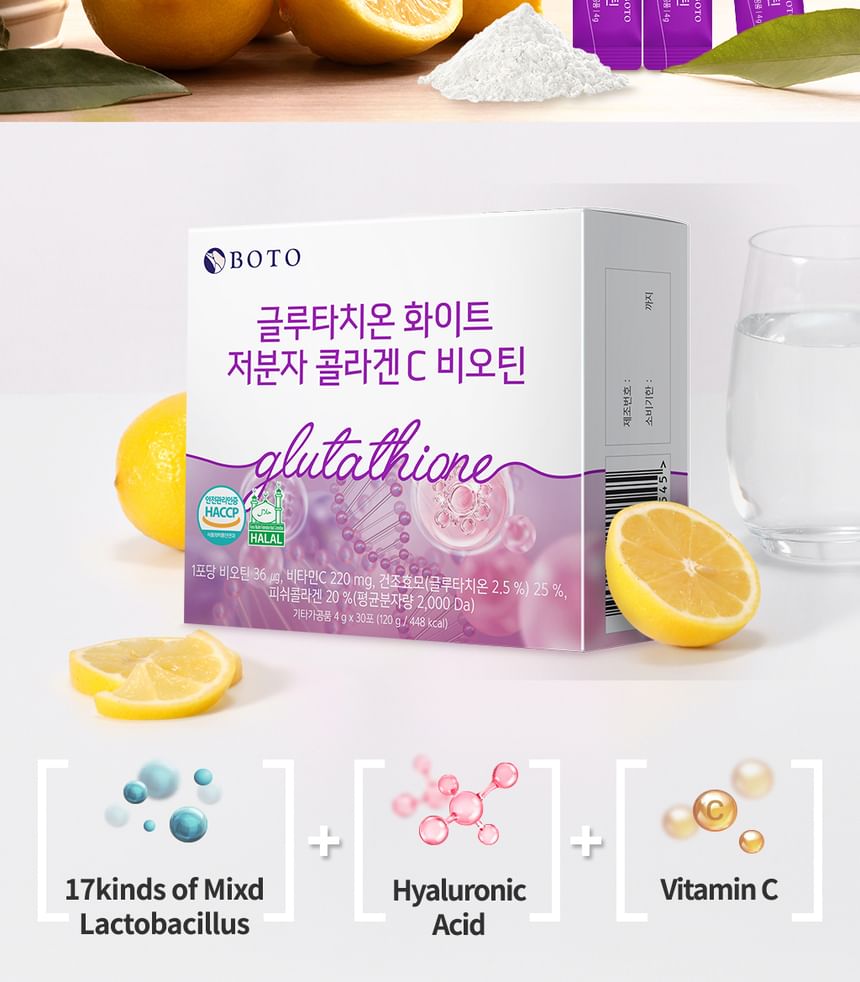 BOTO - Glutathion Wit Klein Molecuul Collageen C Biotine