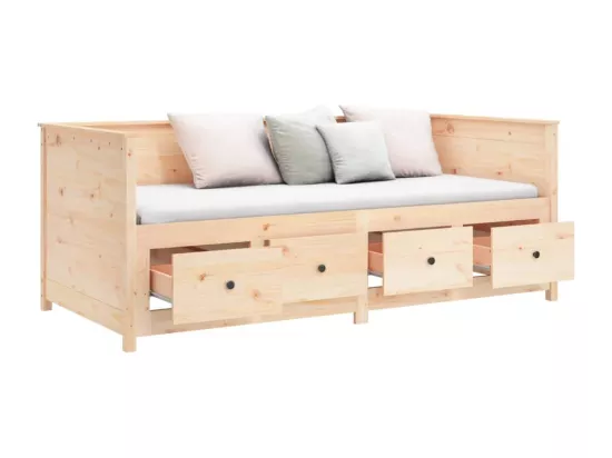 Lit de jour sans matelas 75x190 cm bois de pin massif