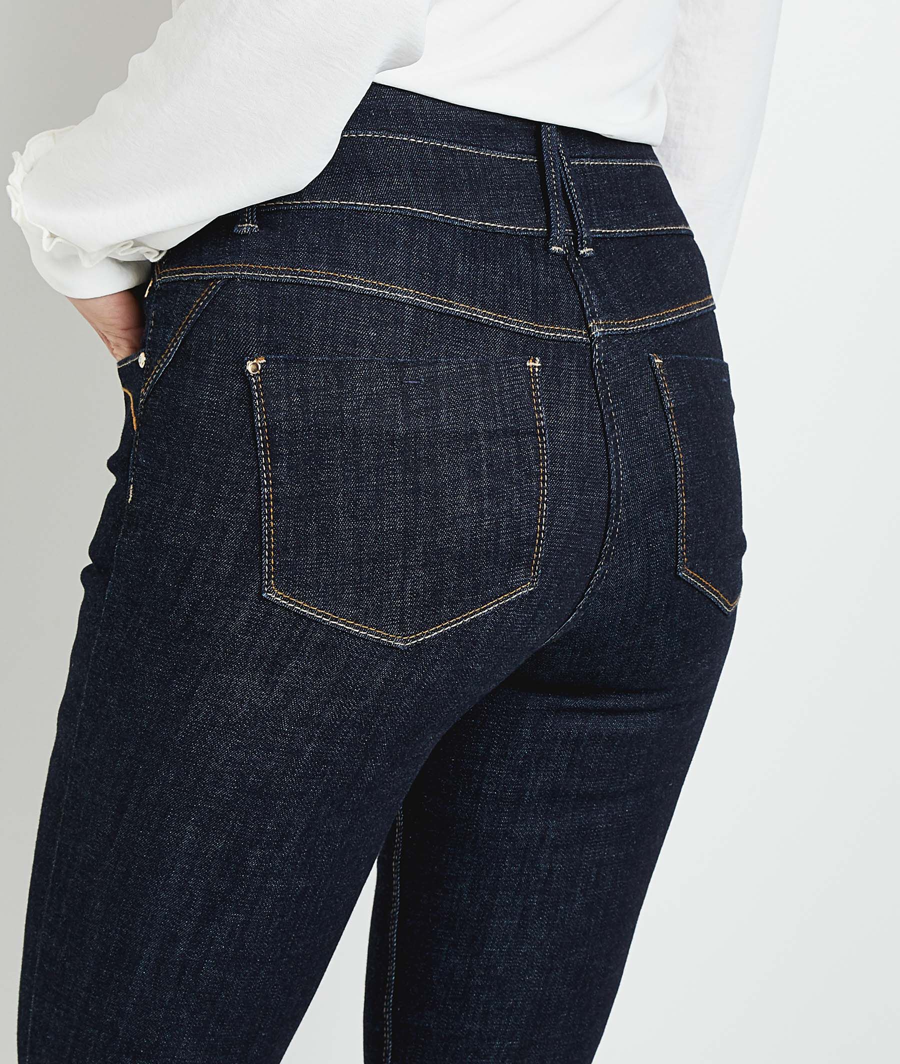 Jean raccourci taille haute HANOI femme - BRUT